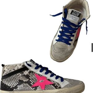 Golden Goose Midstar Sneakers - Pink and Blue